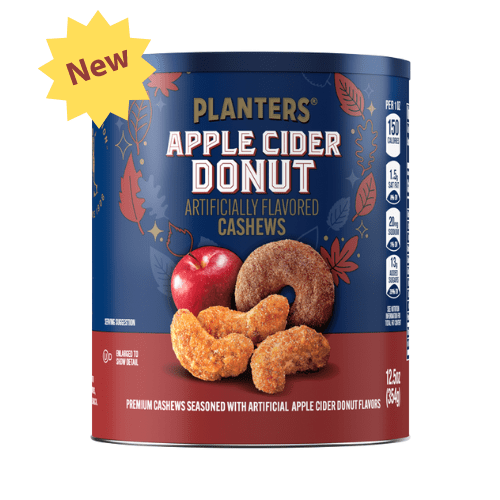 Planters Apple Cider Donut Cashews - Candy Retailer Planters Apple Cider Donut Cashews