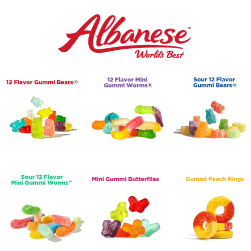 Albanese Candy Types at Candy Retailer
