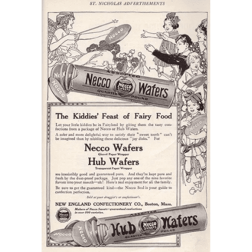 Necco Wafers Candy Vintage Advertisement - Candy Retailer Necco Wafers Candy Vintage Advertisement