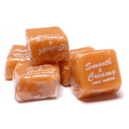 caramel candy products at candy retailer