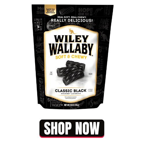 Wiley Wallaby Australian Style Black Licorice - Candy Retailer Wiley Wallaby Australian Style Black Licorice