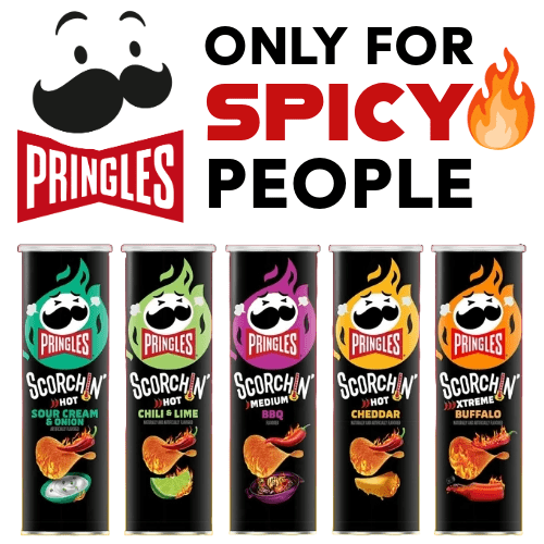 Pringles Scorchin Hot Spicy Crisps 9 - Candy Retailer Pringles Scorchin Hot Spicy Crisps