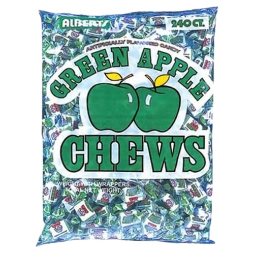 Alberts Green Apple Chews - Candy Retailer Alberts Green Apple Chews