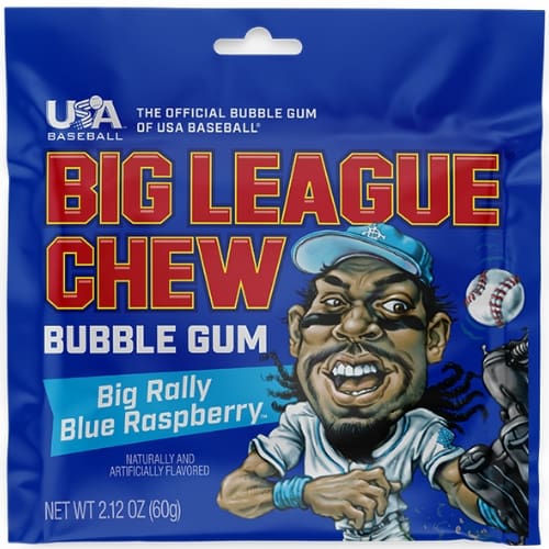 Big League Chew Big Rally Blue Raspberry - Candy Retailer Big League Chew Big Rally Blue Raspberry