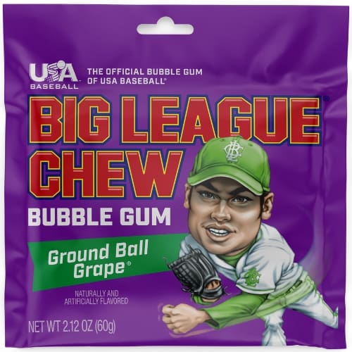 Big League Chew Ground Ball Grape - Candy Retailer Big League Chew Ground Ball Grape