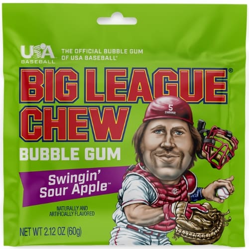 Big League Chew Swingin Sour Apple - Candy Retailer Big League Chew Swingin Sour Apple