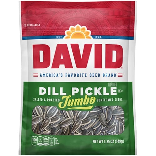 David Jumbo Dill Pickle Sunflower Seeds - Candy Retailer David Jumbo Dill Pickle Sunflower Seeds