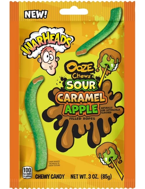 Warheads Halloween Ooze Chewz Caramel Apple Ropes - Candy Retailer Warheads Halloween Ooze Chewz Caramel Apple Ropes