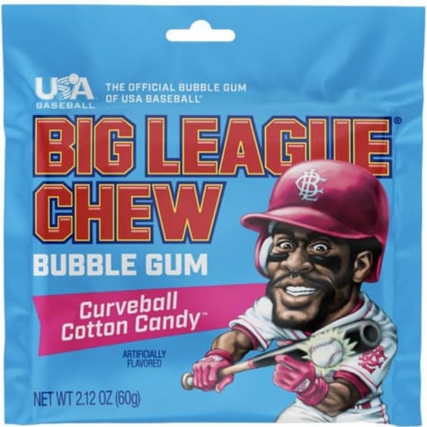 Big League Chew Curveball Cotton Candy - Candy Retailer Big League Chew Curveball Cotton Candy