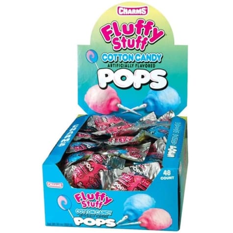 Charms Fluffy Stuff Cotton Candy Pops - Candy Retailer Charms Fluffy Stuff Cotton Candy Pops