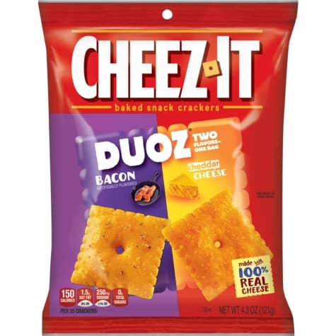 Cheez-It Duoz Bacon Cheddar - Candy Retailer CheezIt Duoz Bacon Cheddar