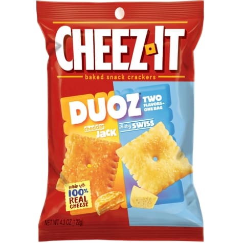 Cheez-It Duoz Cheddar Jack and Baby Swiss - Candy Retailer CheezIt Duoz Cheddar Jack and Baby Swiss