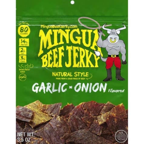 Mingua Garlic-Onion Beef Jerky - Candy Retailer Mingua GarlicOnion Beef Jerky
