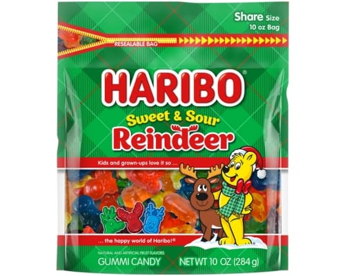 Haribo Holiday Sweet and Sour Reindeer - Candy Retailer Haribo Holiday Sweet and Sour Reindeer