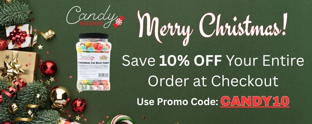 Merry Christmas Discount Code at Candy Retailer Banner - Candy Retailer Merry Christmas Discount Code at Candy Retailer Banner
