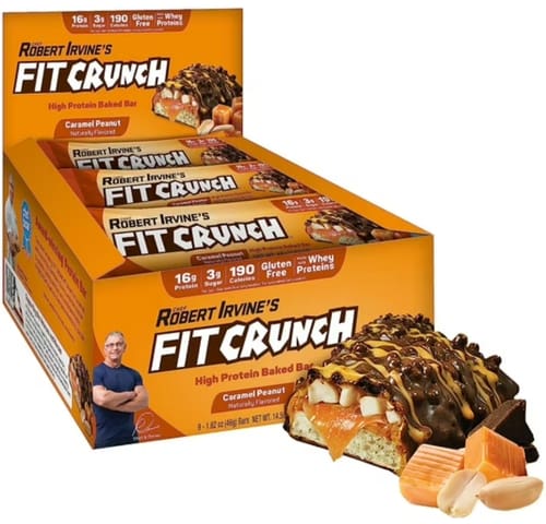 Caramel Peanut Fit Crunch Protein Bars - Candy Retailer Caramel Peanut Fit Crunch Protein Bars