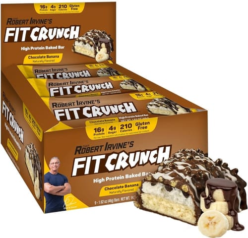 Chocolate Banana Fit Crunch Protein Bars - Candy Retailer Chocolate Banana Fit Crunch Protein Bars