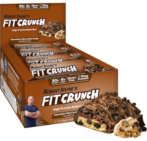 Chocolate Chip Cookie Dough Fit Crunch Protein Bars - Candy Retailer Chocolate Chip Cookie Dough Fit Crunch Protein Bars