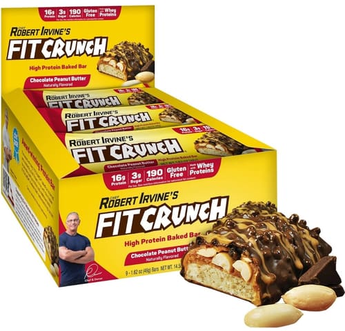 Chocolate Peanut Butter Fit Crunch Protein Bars - Candy Retailer Chocolate Peanut Butter Fit Crunch Protein Bars