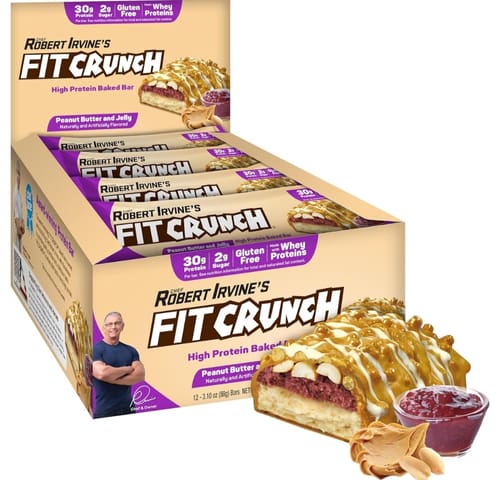 Peanut Butter Jelly Fit Crunch Protein Bars - Candy Retailer Peanut Butter Jelly Fit Crunch Protein Bars